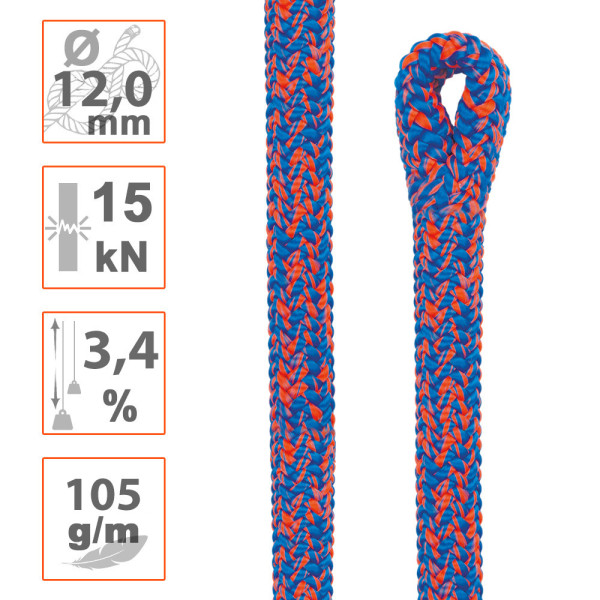 Cuerda Ø12mm NIGMA para poda de árboles con técnica de trepa