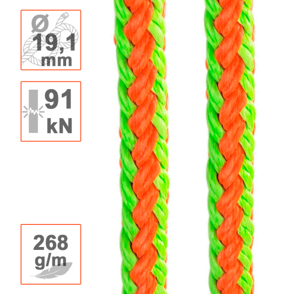 Cuerda Trex Ø19.1mm para asegurar frenos y poleas de apeo y poda