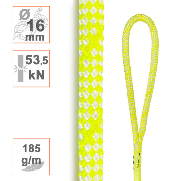 Cuerda de apeo SIRIUS BULL Ø16mm con gaza para tala de árboles