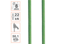 Cordino Ø8mm OCEAN POLIESTER para nudos de fricción. Para trepa