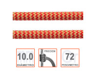Cordino Ø10mm OCEAN POLYESTER para nudos de fricción. Para trepa