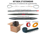 Kit BOA 2T con 15 conjuntos de sustentación y sujeción de árboles