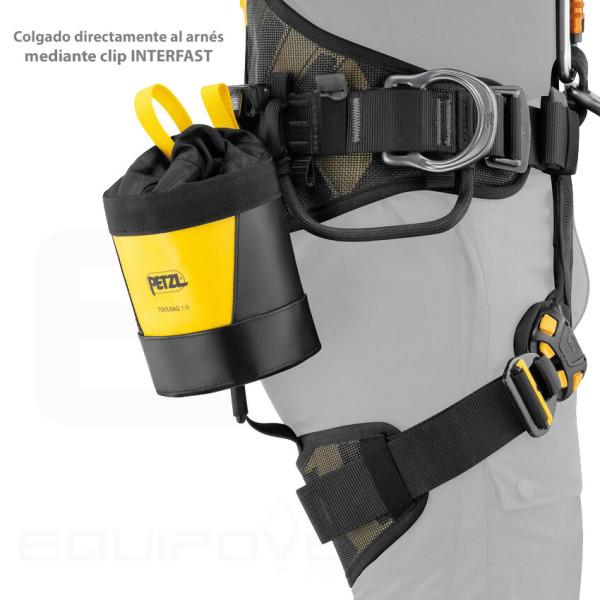 Saquito portaherramientas TOOLBAG S de Petzl capacidad 1,5 Litros