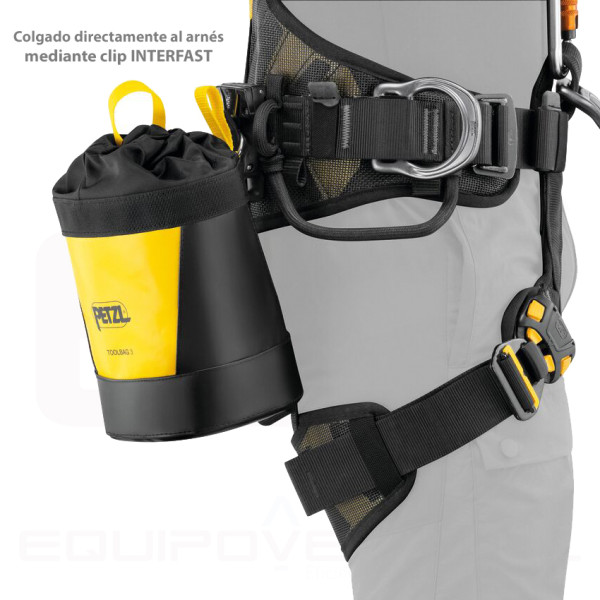 Bolsa portaherramientas TOOLBAG M de Petzl con capacidad 3 Litros 2