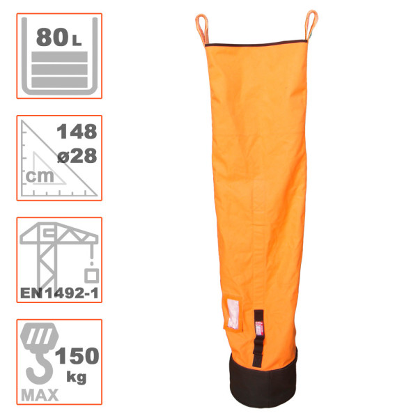 Saca tubular Ø28cm 3209. Elevación de carga. Certificado 150kg