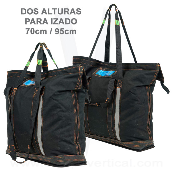 Saca negra 2535 de 55Lcon 2 alturas de asa para izado. Carga 50kg