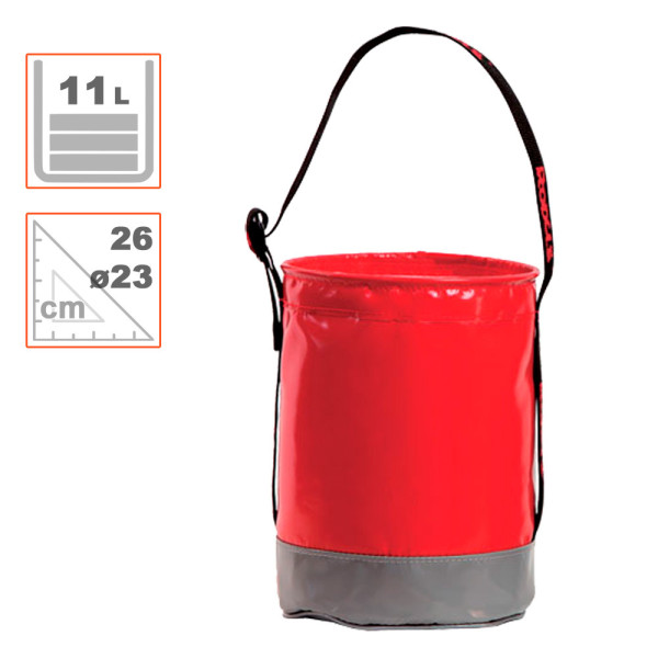 Cubo multiuso 11L para trabajos en altura