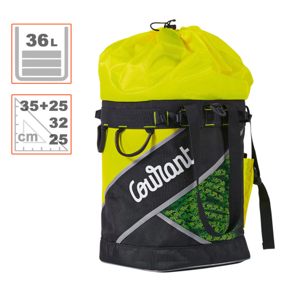 Petate 36L HOST para cuerda de trepa, apeo o verticales. Courant.