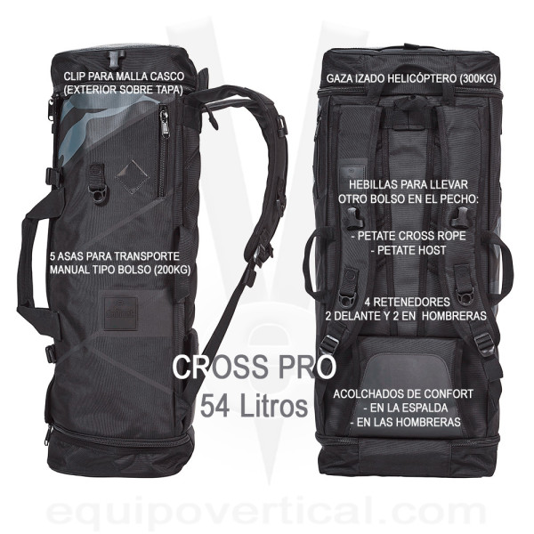Mochila Cross Pro 54 Litros para tu equipo de trepa o rescate