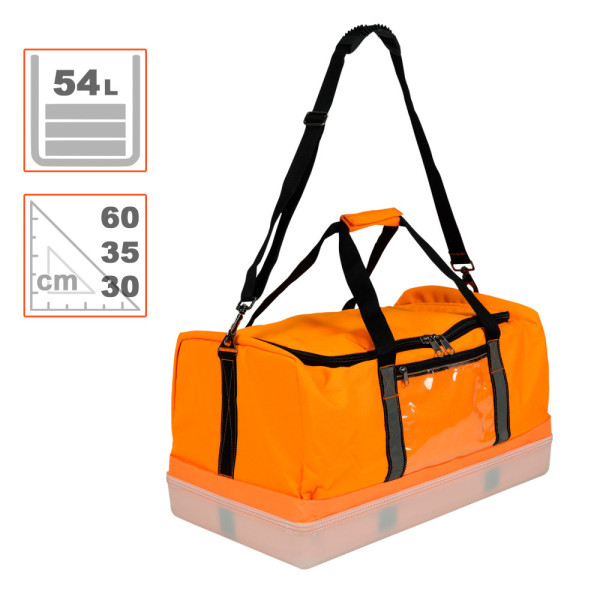 Bolso de 54L para equipamiento, con fondo plástico duro amovible