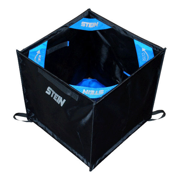 Cubo plegable para hondillas de trepa. Muy práctico y ágil.