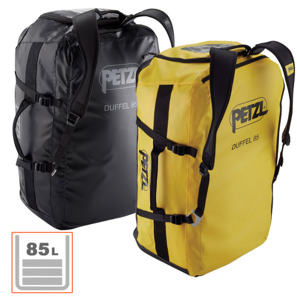 Mochila DUFFEL 85L Petzl con asas, hombreras y gran apertura