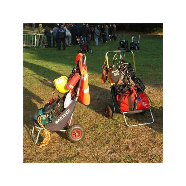 Carro de transporte y silla plegable Beach Rolly de color oliva