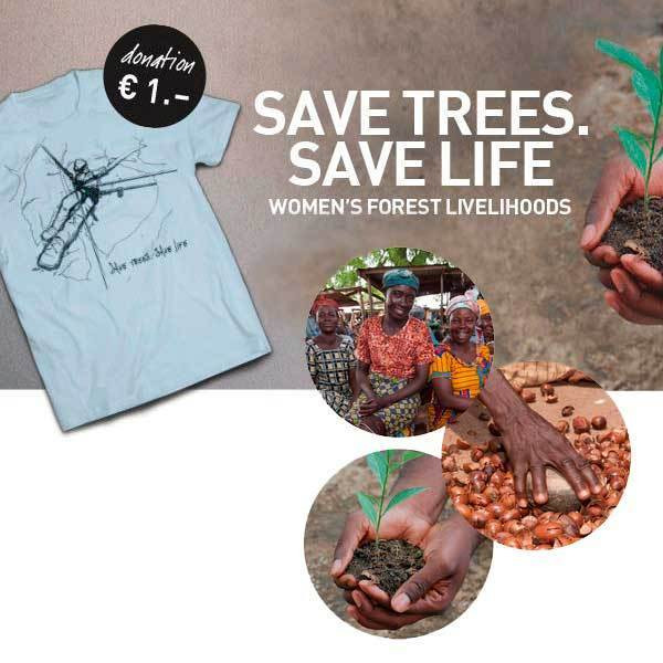 Camiseta Save Trees para plantación de árboles en Burkina Faso