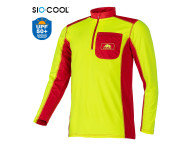 Camiseta manga larga Hi-Viz amarilla con protección solar UPF50