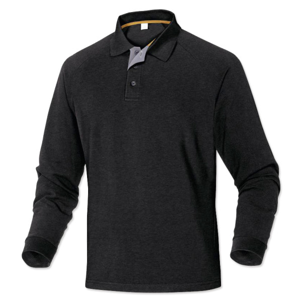 Polo de trabajo con manga larga TURINO 100% algodón