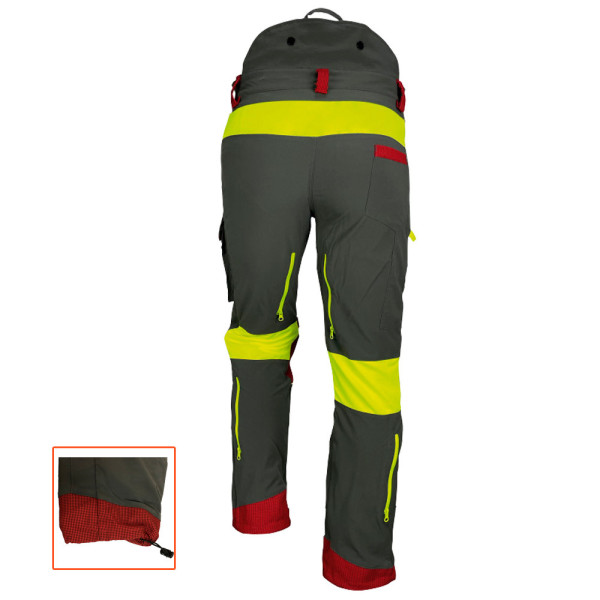 Pantalón anticorte HELIOS para poda y tala de árboles con arnés 2