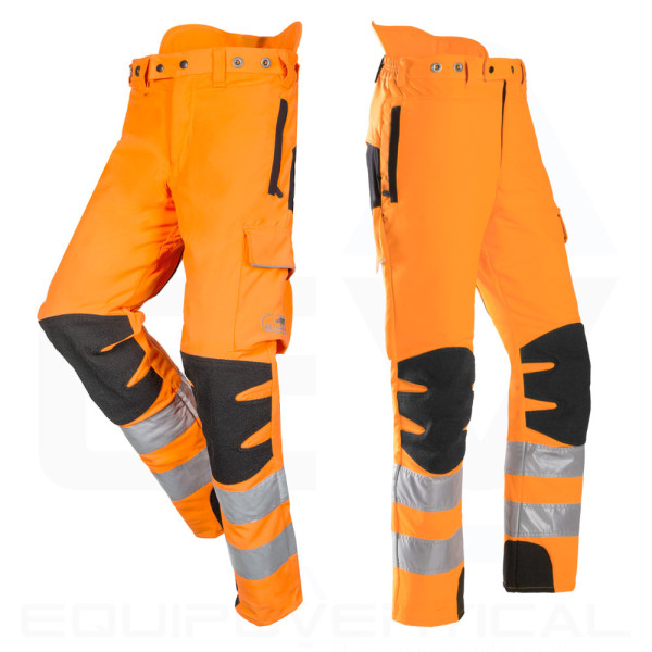 Pantalón anticorte ARBORIST HI-VIZ para poda de árboles con arnés