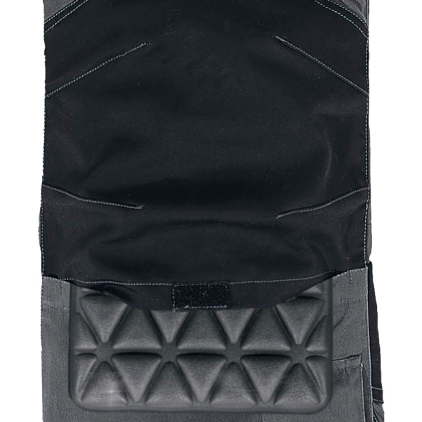 Pantalón de trabajo gris MOPA2 de 97% algodón y 3% elastano.