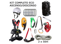 KIT completo y homologado para ascenso y descenso mediante cuerda