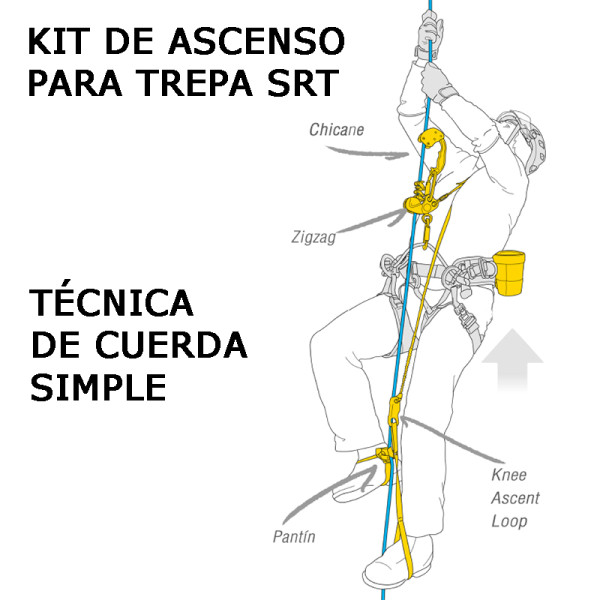 Kit de ascenso y desplazamiento por los árboles para poda y trepa