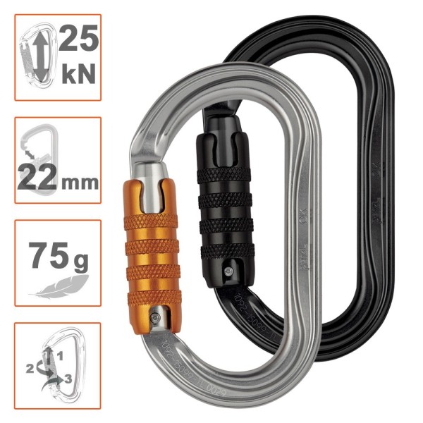 OK Triact Lock. Mosquetón de aluminio Petzl con cierre automático
