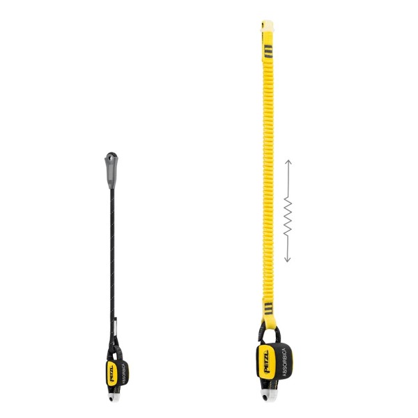 Cabo anticaídas Absórbica Petzl. Cuerda con disipador de energía.