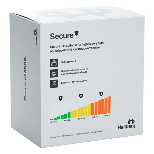 SECURE 3 orejeras de protección Hellberg para cascos altura