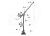 Kit brazo pescante ASS-1 marca Ikar para espacios confinados