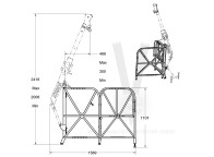 Kit brazo pescante Xtirpa con barandilla autoportante IN-8002