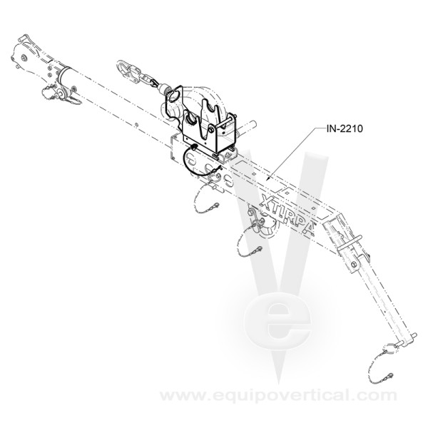 Kit brazo pescante Xtirpa con barandilla autoportante IN-8002