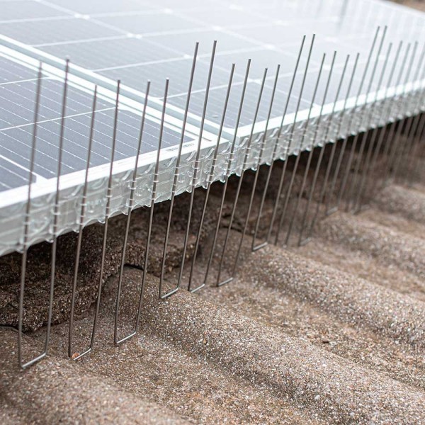 Barrera antipalomas para placas solares con Varillas de 21cm 2