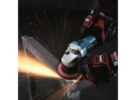 Amoladora discos 115mm Batería 18V Makita. Uso con una sola mano.